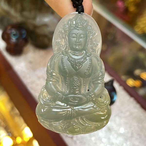 Mặt Phật Cao Băng Lam Ngọc JadeiteA 4.7cm